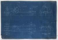BUGATTI POSTERS: Two posters detailing technical specifications relating to Type 43 and Type 38