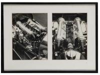 ANZANI BUGATTI: Three individual photograph portraits framed & glazed, detailing the Anzani Bugatti model with the R1 2 OHC engine - 3