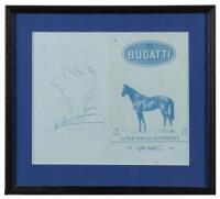 BUGATTI: Two Bugatti themed wall pieces, framed & glazed - 2