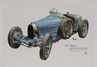 BUGATTI POSTERS: A collection of four Bugatti related posters