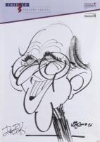 WEG CARICATURE POSTER: An original&nbsp;caricature poster drawn by William Ellis Green ('WEG') of Dr. Bob King, 60cm high, 42cm wide