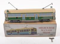 TRAM: A limited edition [214/1000) Knox & Floyd clockwork pressed metal commemorative Melbourne W-Class tram
