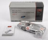 W196R: A 1:18 scale CMC Mercedes-Benz W196R 1954/55 streamliner body Nr.16 as raced by Stirling Moss GP Monza 1955. Item No.M-057. Boxed with numbered tag 0423/4000.