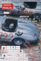 1000 MIGLIA: A 2005 1000 MIGLIA, BRESCIA promotional poster featuring the Mercedes-Benz 300 SLR of Stirling Moss, framed, 49.5cm wide, 67cm high overall. - 2
