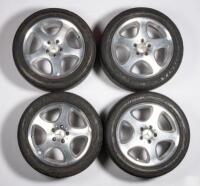 WHEELS: A set of four wheels believed to be suited to late 1990s Mercedes-Benz SL 320 with Bridgestone 245/45 R17 tyres [Location: Melbourne]