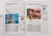 2005 GRAND PRIX:&nbsp;The official ITV Sport guide to the 2005 Grand Prix season by Bruce Jones, book hand signed by seventeen Formula One drivers including Schumacher, Barichello, Button, Alonso, Webber & others. - 4