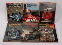 AUTOMOBILE YEAR: A collection of six hardcover 'Automobile Year' books, issues 21-26, with years ranging from 1973-1979.