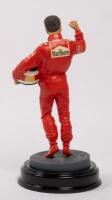 MICHAEL SCHUMACHER: A 1:9 scale limited edition (2435/5000) cold cast porcelain resin figure of Michael Schumacher sculpted by Paul Szeiler for Endurance Ltd, on wooden base with engraved plaque, NIB and accompanied by a COA from The Art of Sport, 22cm hi - 3