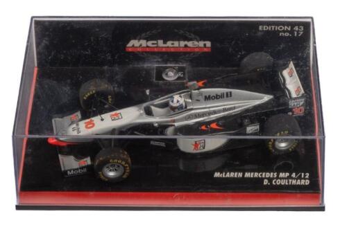 McLAREN MERCEDES MP 4/12: A 1:43 scale Minichamps McLaren Mercedes MP 4/12 as raced by David Coulthard in 1997