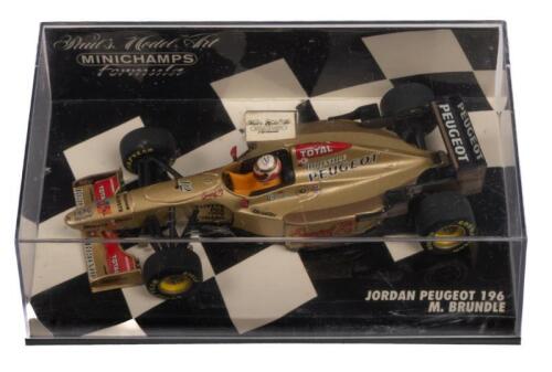 JORDAN PEUGEOT 196: A 1:43 scale Minichamps Jordan Peugeot 196 as raced by Martin Brundle in 1996