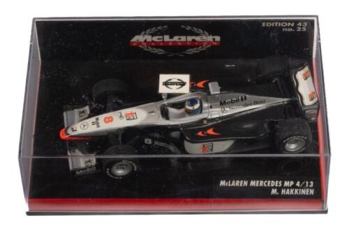 McLAREN MERCEDES MP 4/13: A 1:43 scale Minichamps McLaren Mercedes MP 4/13 as raced by Mika Hakkinen in 1998
