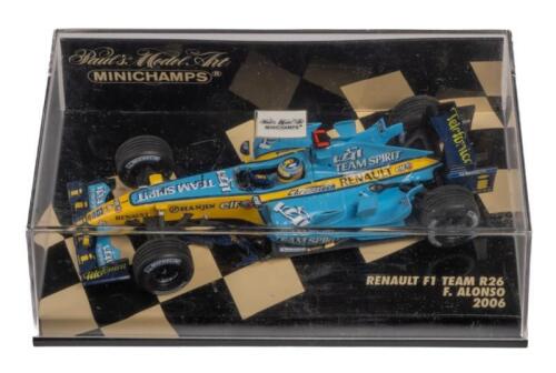 RENAULT F1 TEAM R26: A 1:43 scale Minichamps Renault F1 team R26 as raced by Fernando Alonso in 2006
