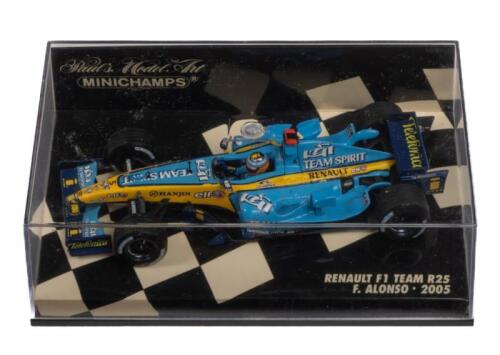 RENAULT F1 TEAM R25: A 1:43 scale Minichamps Renault F1 team R25 as raced by Fernando Alonso in 2005