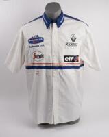 WILLIAMS RENAULT: A original c1994 Williams Renault Rothmans Racing team shirt in size small by Goodsports Authentic Raceday Apparel.