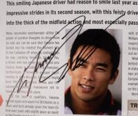 FORMULA 1: A autographed Formula 1 guide&nbsp;from the 2008&nbsp;GP,&nbsp;signatures include, Kimi Raikkonen, Sebastian Vettel, Jenson Button and others.&nbsp; - 2