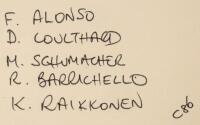 HUNGARIAN: A autographed formula 1 race programme&nbsp;from the 2003 Budapest&nbsp;GP,&nbsp;signed by, David Coulthard, Micheal Schumacher, Fernando Alonso, Rubens Barrichello and Kimi Raikkonen. - 3
