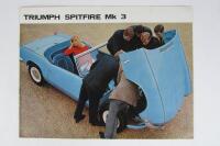 TRIUMPH: An original Triumph Spitfire Mk3 brochure