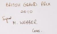 BRITISH: A autographed formula 1 race programme&nbsp;from the 2010&nbsp;British GP,&nbsp;signed by, Mark Webber. - 3