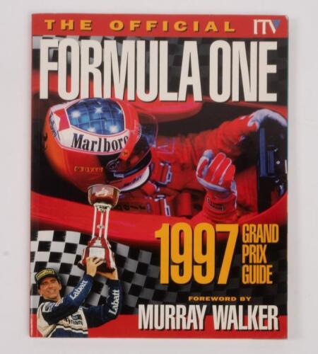 FORMULA 1: A autographed Formula 1 guide from the 1997 GP, signatures include, Jacques Villeneuve, Heinz-Harald Frentzen, David Coulthard and others.