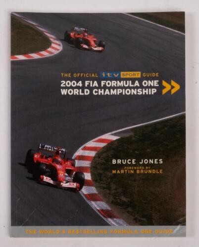 FORMULA 1: A autographed Formula 1 guide programme from the 2004 GP, signatures include, Michael Schumacher, Rubens Barrichello, Jenson Button and others.