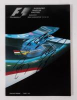 HUNGARIAN:&nbsp;A autographed Formula 1 race programme&nbsp;from the&nbsp;Hungarian GP&nbsp;2004 with front cover signed by, Michael Schumacher, Rubens Barrichello, and David Coulthard&nbsp;