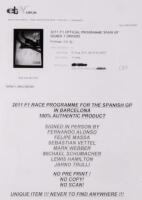 SPANISH: A autographed Formula 1 race programme&nbsp;from the 2011&nbsp;Spanish&nbsp;GP Barcelona,&nbsp;Signatures include, Michael Schumacher, Lewis Hamilton, Sebastian Vettel and others.&nbsp; - 4