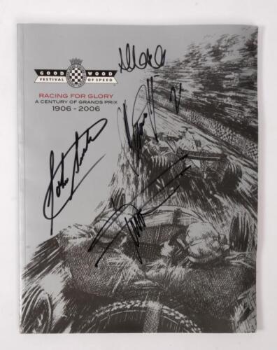 BRITISH: A autographed Formula 1 race programme from the 2006 British Goodwood Festival Of Speed, signed by, Damon Hill, John Surtees, Gil De Ferran and Allan Mcnish.