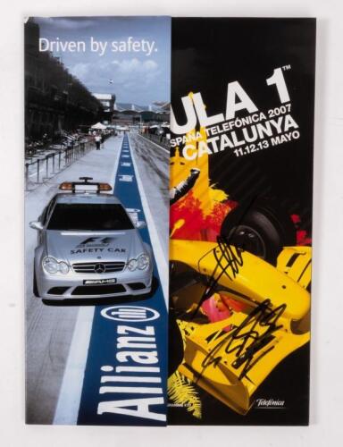 SPANISH: A autographed Formula 1 race programme from the 2007 Spanish GP Catalunya, signed by, Michael Schumacher, Fernando Alonso.