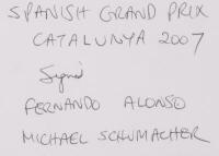 SPANISH: A autographed Formula 1 race programme&nbsp;from the 2007&nbsp;Spanish&nbsp;GP Catalunya,&nbsp;signed by, Michael Schumacher, Fernando Alonso. - 3