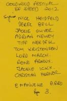 BRITISH: A autographed formula 1 race programme&nbsp;from the 2012&nbsp;British&nbsp;Goodwood Festival Of Speed,&nbsp;Signatures include, Jackie Ickx, Adrian Newey, Christian Newey and others. - 4