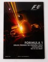 SPANISH: A autographed Formula 1 race programme&nbsp;from the 2013 Spanish&nbsp;GP Catalunya,&nbsp;Signatures include, Michael Schumacher, Daniel Ricciardo, Fernando Alonso&nbsp;and others.