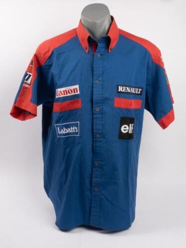 WILLIAMS RENAULT: A c1991 Williams Renault Formula One Team Shirt by Fred Perry Sportswear, Size Large.