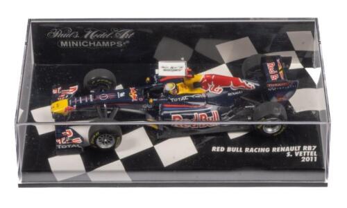 RENAULT RB7: A 1:43 scale Minichamps Red Bull Racing Renault RB7 as raced by Sebastian Vettel in 2011