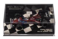 TYRRELL FORD 012: A 1:43 scale Minichamps Tyrrell Ford 012, as raced by Martin Brundle in the USA grand prix Detroit 1984