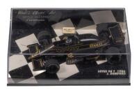 LOTUS 98 T: A 1:43 scale Minichamps Lotus 98 T, as raced by Johnny Dumfries in 1986
