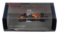 RED BULL RACING HONDA RB16B: A 1:43 scale Spark models Red Bull Racing Honda RB16B, as raced to victory by Max Verstappen Abu Dhabi grand prix 2021