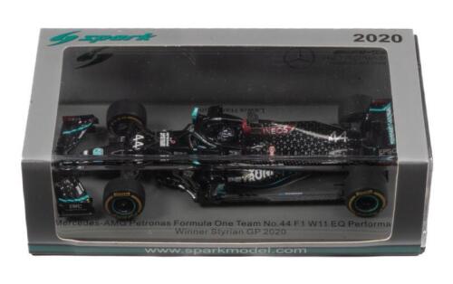 MERCEDES-AMG PETRONAS W11: A 1:43 scale Spark models, Mercedes-AMG Petronas Formula One team W11, with EQ performance, as driven to victory by Lewis Hamilton