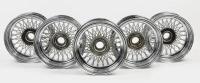 DB5: A set&nbsp;of five Dayton chromed wire wheels suited to Aston Martin DB5, believed to be 15 x 5 1/2 . lightly used.&nbsp; - 2