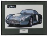 DB4GT: A framed Aston Martin DB4GT Zagato poster, in frame 53cm high, 70.5cm wide