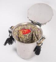 HANDBAG: A novel hand bag in the shape of a champagne bottle on ice with ice bucket by automotive artist Terry Lawrie - 3