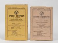 DROMANA SPEED CONTEST: Two official programs of the Dromana&nbsp;Speed Contest