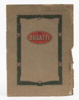 BUGATTI 1929: A rare original English touring and sport models brochure from 1929