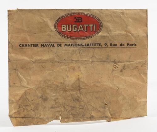 7 · BUGATTI NAVAL: An original plain Bugatti Naval envelope printed with French address