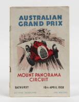 MOUNT PANORAMA: An official program from the Australian Grand Prix&nbsp;event held at Mount Panorama, Bathurst, 18th April, 1938