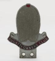 BUGATTI: A Bugatti Owners Club grille badge