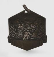 MOTORCYCLING: A fine small double sided medallion&nbsp;dated 1930 from a motorcycling hill climb event held at Mottarone, Italy, 2.5cm in diameter - 2