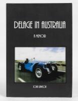 DELAGE: 'Delage in Australia - A Memoir by John Lawson, softcover book, with personal & message from the author, published in 2019