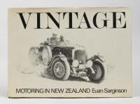 NEW ZEALAND MOTORING: 'VINTAGE - MOTORING IN NEW ZEALAND' hardcover book by Euan Sarginson