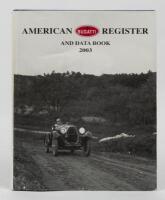 BUGATTI: 'The American Register & Data book 2003', 307 page hardcover book, published 2003
