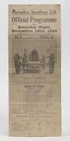 MAROUBRA SPEEDWAY: A rare official fold out Program of the Saturday, December 18th 1926 Maroubra Speedway NSW&nbsp;event